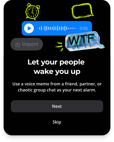 Louder app import audio - let your people wake you up